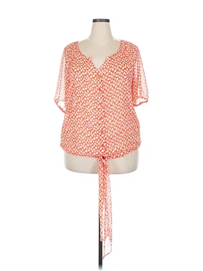 Pre-owned Heart Soul Short Sleeve Blouse In Orange