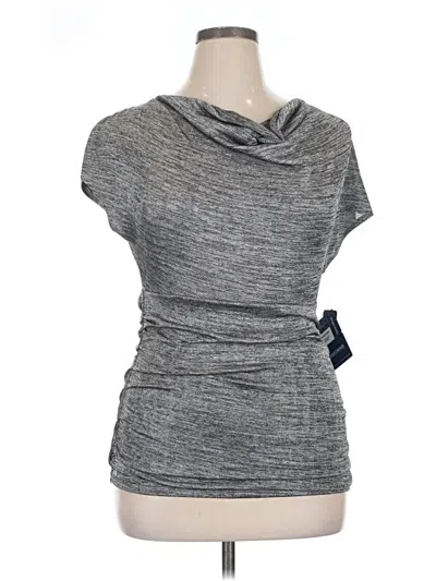 Pre-owned Heart Soul Short Sleeve Top Gray Cowl Neck Tops