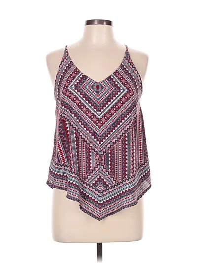 Pre-owned Heart Soul Sleeveless Blouse In Burgundy