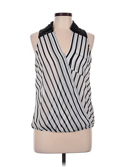 Pre-owned Heart Soul Sleeveless Blouse In Silver