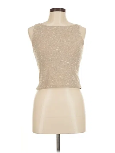 Pre-owned Heart Soul Sleeveless Top Tan Boatneck Tops In Brown