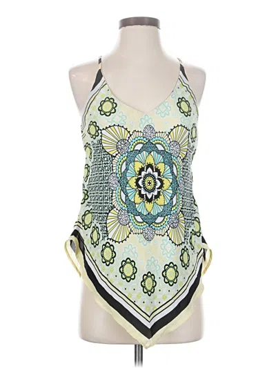 Pre-owned Heart Soul Sleeveless Top Yellow Halter Neckline Tops