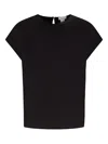 Hearth Keyhole-neckline Organic-silk Top