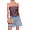 Heartloom Adrian Scarf Silky Top In Mocha In Brown