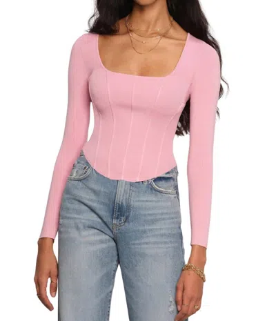 Heartloom Aimi Long Sleeve Top In Peony In Red