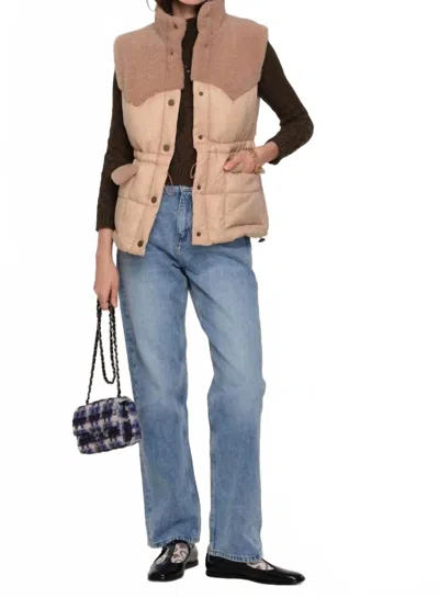 Heartloom Alex Puffer Vest In Latte In Multi