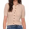 Heartloom Alicia Knitted Cardigan Top In Ecru In Neutral