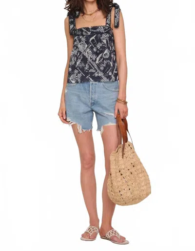 Heartloom Almeria Square Neck Top In Night Sky In Blue