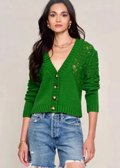 Heartloom Amalda V-neck Cardigan In Grass In Green