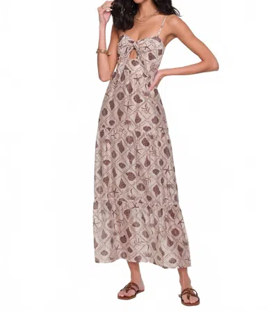 Heartloom Ames Midi Dress In Putty In Brown