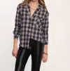 Heartloom Amiri Button-down Shirt Top In Marina In Multi