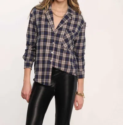 Heartloom Amiri Button-down Shirt Top In Marina In Multi