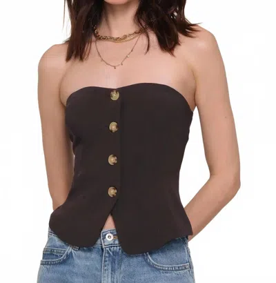 Heartloom Anita Strapless Top In Black