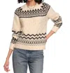 Heartloom Annora Sweater In Ivory/black In Multi