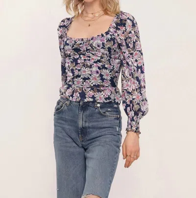 Heartloom Ariana Top In Daisy In Purple