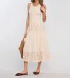 Heartloom Aribella Midi Dress In Beige