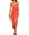 Heartloom Artemis Midi Dress In Flame In Red
