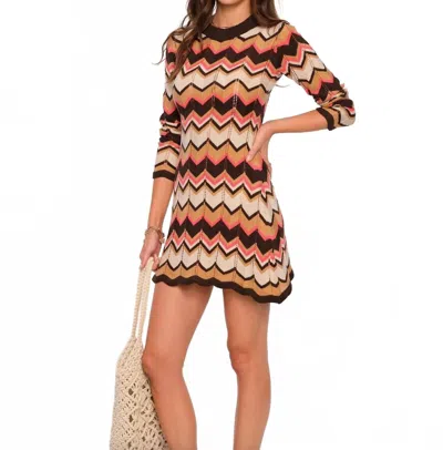Heartloom Aston Knit Mini Dress In Coco In Multi