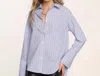 Heartloom Avery Button Down Shirt In Lake In Blue