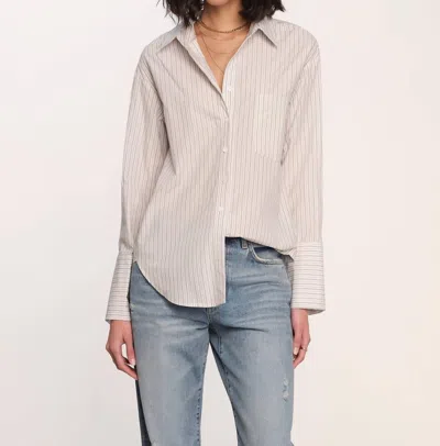 Heartloom Doutzen Button Down Shirt In Eggshell In White