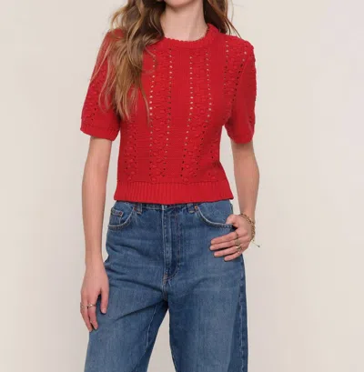 Heartloom Bobbi Crewneck Top In Scarlet In Red
