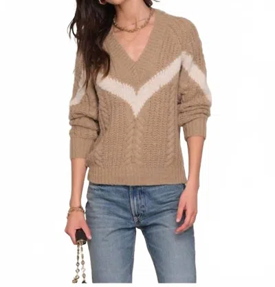 Heartloom Bosca V-neck Sweater In Wheat In Brown