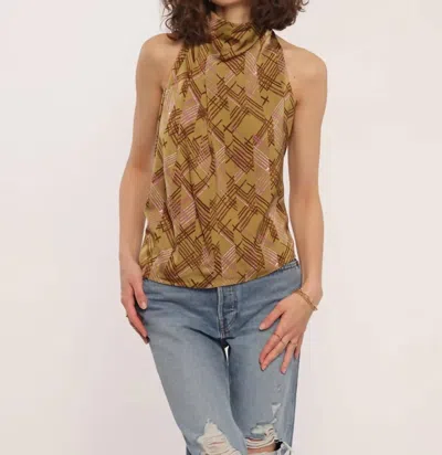 Heartloom Brenda Cowl Neck Blouse In Olive In Green