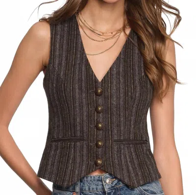 Heartloom Britta Vest In Blue In Black