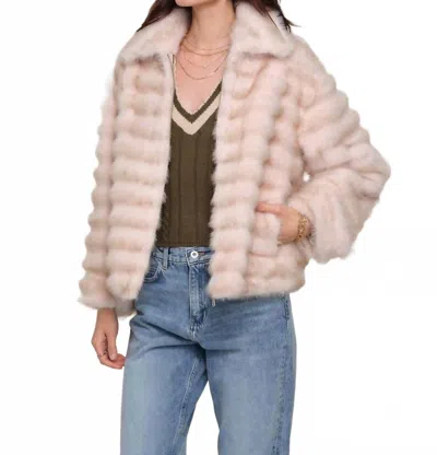 Heartloom Cairo Faux Fur Coat In Cream In Brown
