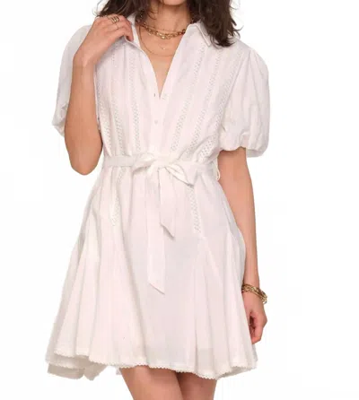Heartloom Calvin Mini Dress In White In Pink