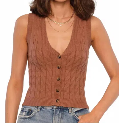Heartloom Camille Sweater Vest In Cigar In Brown