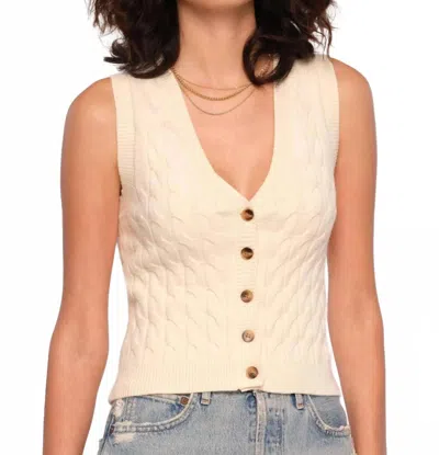 Heartloom Camille Sweater Vest In Ivory In White