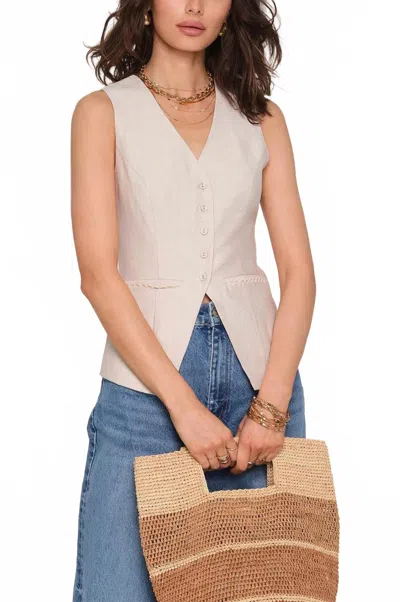 Heartloom Campari Slim Fit Vest In Oat In Brown