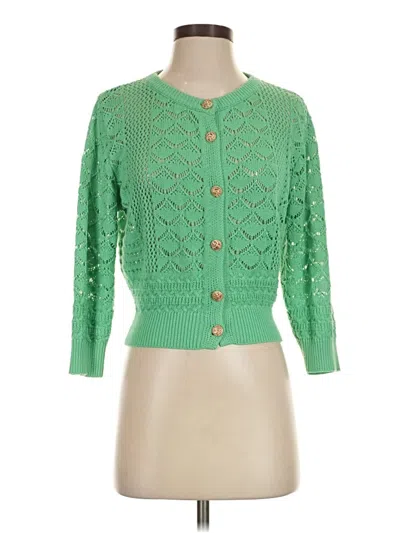 Pre-owned Heartloom Cardigan Sweater In Green