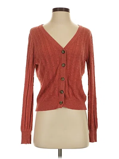 Pre-owned Heartloom Cardigan Sweater In Orange