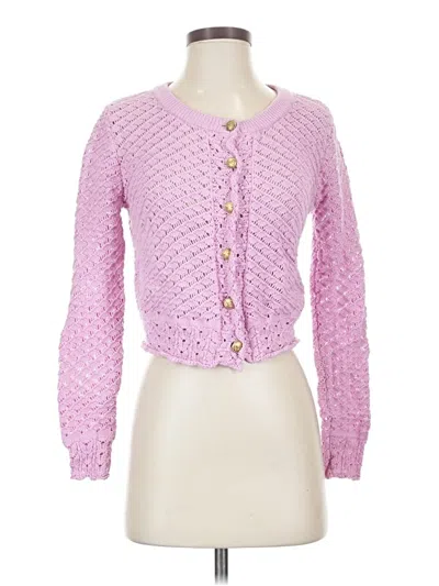 Pre-owned Heartloom Cardigan Sweater In Pink