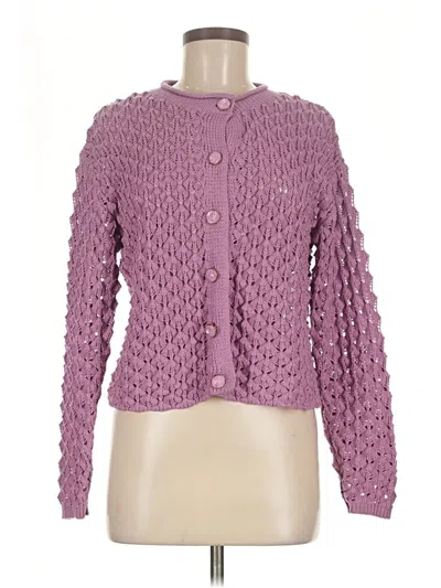 Pre-owned Heartloom Cardigan Sweater In Purple
