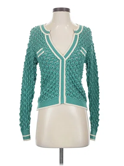 Pre-owned Heartloom Cardigan Sweater In Teal
