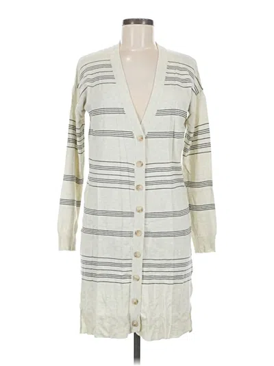 Pre-owned Heartloom Cardigan Sweater In White