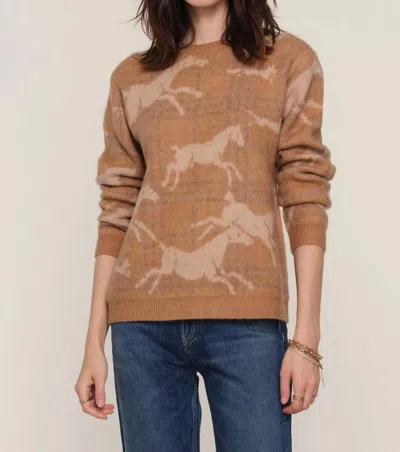 Heartloom Cerise Long Sleeve Sweater In Taupe In Brown