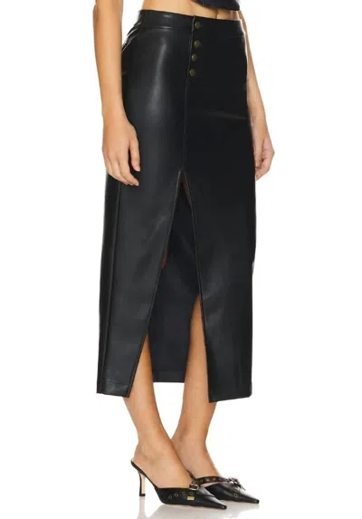 Heartloom Charice Faux Leather Skirt In Black