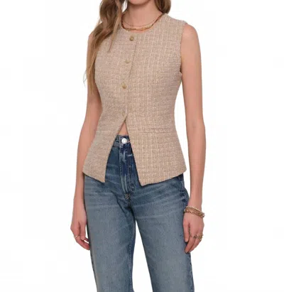 Heartloom Chase Vest In Buff In Brown