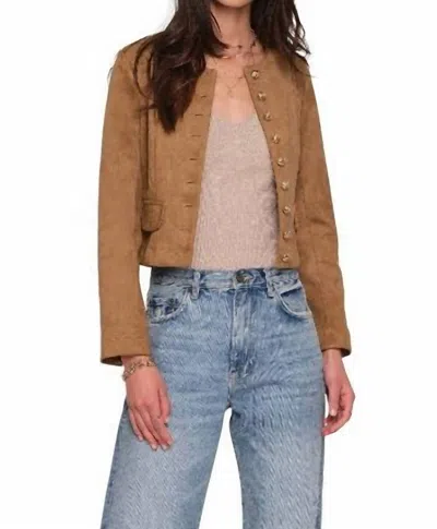 Heartloom Christy Long Sleeve Blazer In Doe In Brown