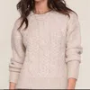 Heartloom Clara Cable-knit Sweater In Beige In Gray