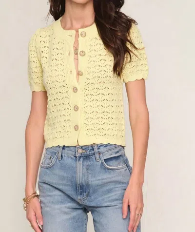 Heartloom Clarina Soft Knit Cardigan In Naples In Yellow