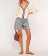 Heartloom Clarken Contrast Cardigan In Ivory In Blue