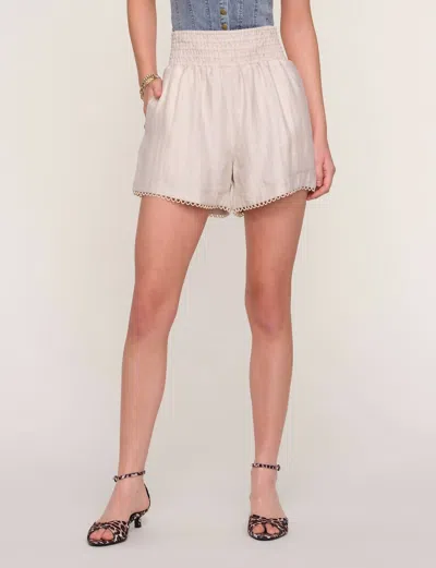 Heartloom Como Pull On Short In Beige In Pink