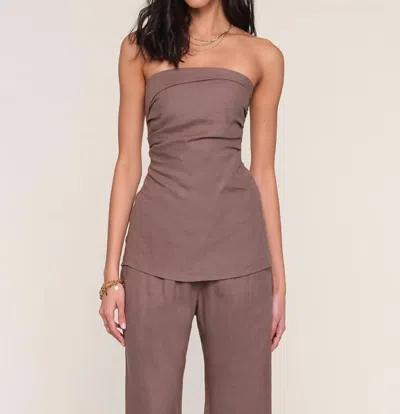 Heartloom Corinne Strapless Top In Driftwood In Brown