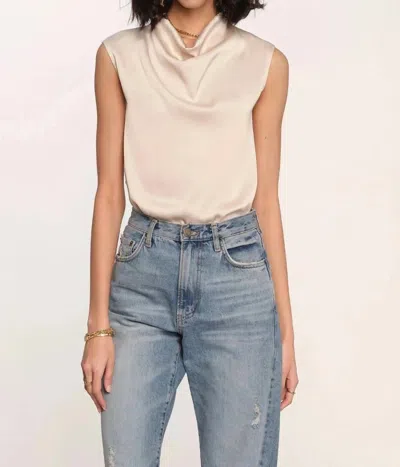 Heartloom Cowl Neck Bodysuit In Bone In Beige