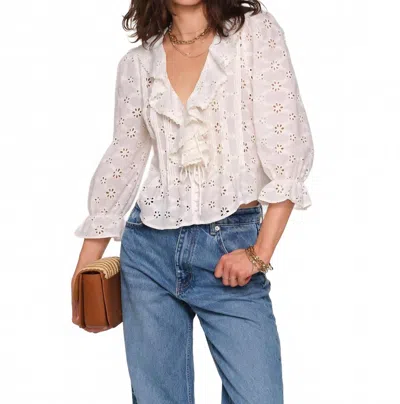 Heartloom Dena Cotton Eyelet Top In Eggshell In White